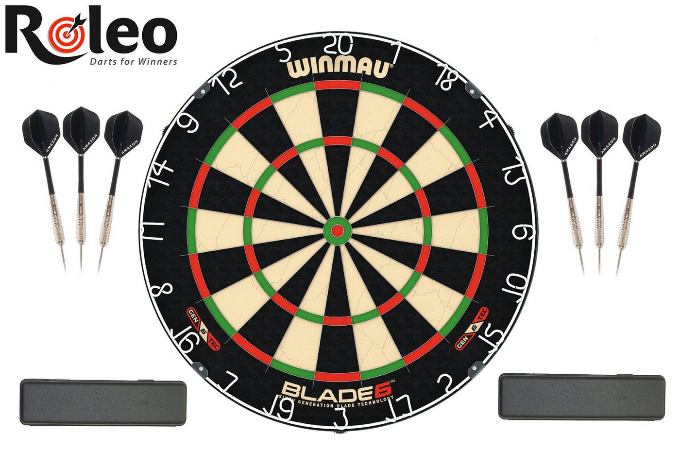 Roleo Dartscheibe Dartset Winmau Blade 6 + 2 Satz Roleo Dartpfeile Roleo Dartscheibe Dartset Winmau Blade 6 + 2 Satz Roleo Dartpfeile von Roleo