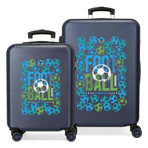 Joumma Roll Road GOL Kofferset, Blau, 55/65 cm, starr, 7,54 kg, seitlicher Kombinationsverschluss, ABS, 7,54 kg, 91 l, Handgepäck, blau, Talla única, Koffer-Set Joumma Roll Road GOL Kofferset, Blau, 55/65 cm, starr, 7,54 kg, seitlicher Kombinationsverschluss, ABS, 7,54 kg, 91 l, Handgepäck, blau, Talla única, Koffer-Set von Roll Road