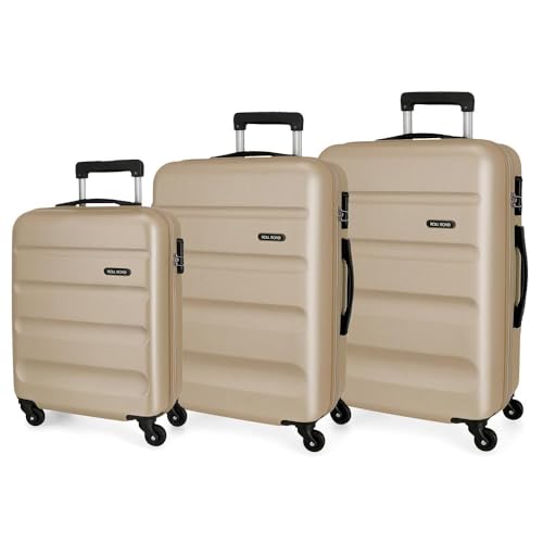 Roll Road Flex Kofferset Beige 54/64/74 cms Hartschalen ABS Kombinationsschloss 182L 4 Räder Handgepäck Roll Road Flex Kofferset Beige 54/64/74 cms Hartschalen ABS Kombinationsschloss 182L 4 Räder Handgepäck von Roll Road