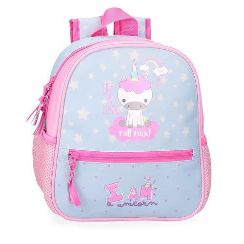 Roll Road I Am a Unicorn Vorschulrucksack, Blau, 23 x 25 x 10 cm, Polyester, 5,75 l, blau, Vorschule Rucksack von Roll Road