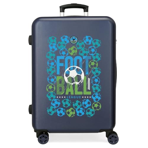 ROLL ROAD Joumma GOL Koffer, mittelgroß, Blau, 46 x 65 x 23 cm, starr, 3 kg, mit Kombinationsverschluss, ABS, 3 kg, 56 LEXT, blau, Talla única, Mittelgroßer Koffer ROLL ROAD Joumma GOL Koffer, mittelgroß, Blau, 46 x 65 x 23 cm, starr, 3 kg, mit Kombinationsverschluss, ABS, 3 kg, 56 LEXT, blau, Talla única, Mittelgroßer Koffer von Roll Road