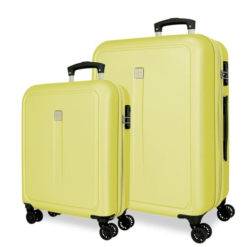 ROLL ROAD Kambodscha Kofferset, gelb, 55/65 cm, starr, 6,6 kg, ABS seitlicher Kombinationsverschluss, 6,6 kg, 93 l, Handgepäck, gelb, Talla única, Koffer-Set ROLL ROAD Kambodscha Kofferset, gelb, 55/65 cm, starr, 6,6 kg, ABS seitlicher Kombinationsverschluss, 6,6 kg, 93 l, Handgepäck, gelb, Talla única, Koffer-Set von Roll Road