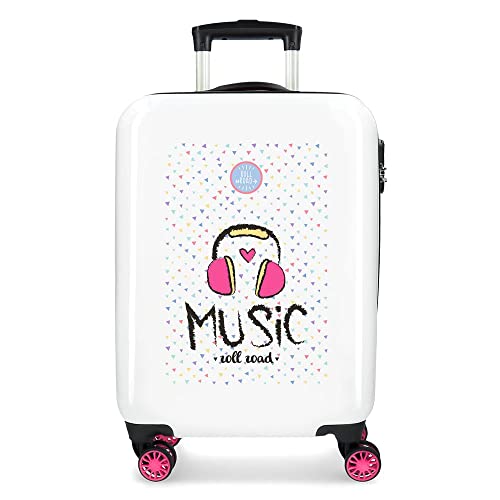 ROLL ROAD Music Kabinenkoffer Rosa 37x55x20 cms Hartschalen ABS Kombinationsschloss 34L 2,6Kgs 4 Doppelräder Handgepäck ROLL ROAD Music Kabinenkoffer Rosa 37x55x20 cms Hartschalen ABS Kombinationsschloss 34L 2,6Kgs 4 Doppelräder Handgepäck von Roll Road