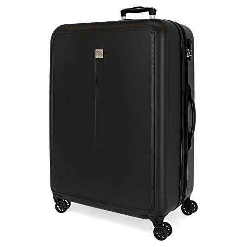 Roll Road Camboya großer Koffer, schwarz, 53 x 78 x 31 cm, starr, ABS-Kombinationsverschluss, 108 l, 4,76 kg, 4 Räder Roll Road Camboya großer Koffer, schwarz, 53 x 78 x 31 cm, starr, ABS-Kombinationsverschluss, 108 l, 4,76 kg, 4 Räder von Roll Road