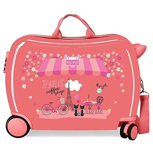 Roll Road Coffee Shop Rosa Kinderkoffer 50 x 39 x 20 cm starres ABS-Seitenkombinationsschloss 34 l 1,8 kg 4 Räder Handgepäck Roll Road Coffee Shop Rosa Kinderkoffer 50 x 39 x 20 cm starres ABS-Seitenkombinationsschloss 34 l 1,8 kg 4 Räder Handgepäck von Roll Road