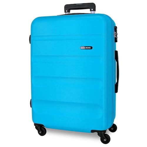Roll Road Flex Großer Koffer Blau 51x74x28 cms Hartschalen ABS Kombinationsschloss 91L 3,8Kgs 4 Räder von Roll Road