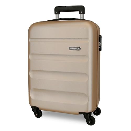 Roll Road Flex Kabinenkoffer Beige 38x54x20 cms Hartschalen ABS Kombinationsschloss 35L 2,5Kgs 4 Räder Handgepäck von Roll Road