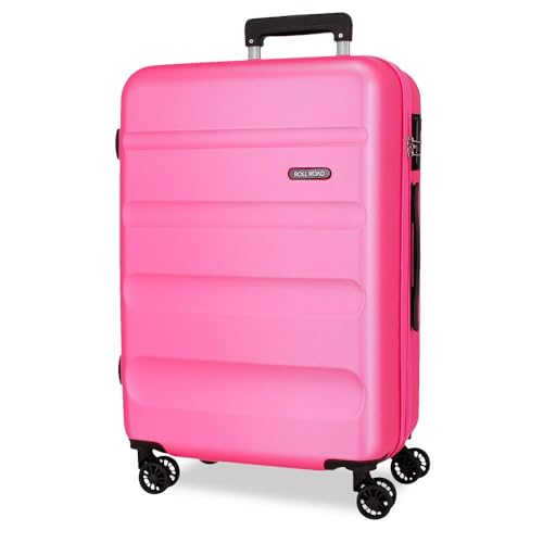 Roll Road Flex Koffer, mittelgroß, Rosa, 46 x 65 x 23 cm, starr, 3,16 kg, seitlicher Kombinationsverschluss, ABS, 3,16 kg, 56 l, Rosa, Talla única, Mittelgroßer Koffer Roll Road Flex Koffer, mittelgroß, Rosa, 46 x 65 x 23 cm, starr, 3,16 kg, seitlicher Kombinationsverschluss, ABS, 3,16 kg, 56 l, Rosa, Talla única, Mittelgroßer Koffer von Roll Road