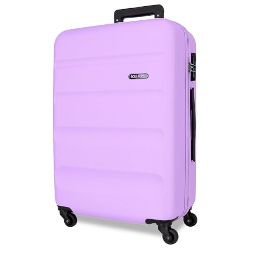 Roll Road Flex Hartschalenkoffer aus ABS, einem Material, seitlicher Kombinationsverschluss, 4 Doppelrollen, Handgepäck, praktischer Innenraum mit einem Fach, dunkelviolett, 46 cm x 65 cm x 23 cm, Roll Road Flex Hartschalenkoffer aus ABS, einem Material, seitlicher Kombinationsverschluss, 4 Doppelrollen, Handgepäck, praktischer Innenraum mit einem Fach, dunkelviolett, 46 cm x 65 cm x 23 cm, von Roll Road