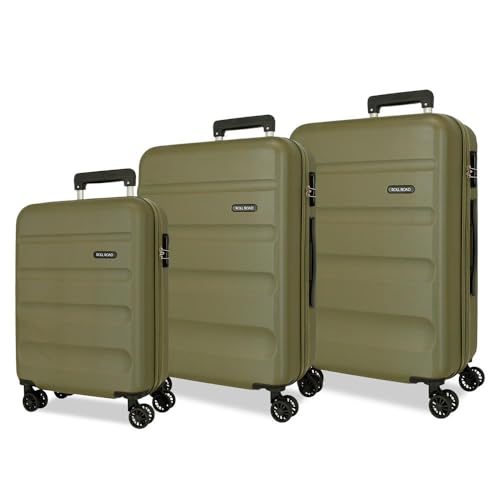 Roll Road Flex Kofferset, Grün, 55/65/75 cm, starr, 9,4 kg, ABS, seitlicher Kombinationsverschluss, 9,4 kg, 188 l, Handgepäck, grün, Talla única, Koffer-Set Roll Road Flex Kofferset, Grün, 55/65/75 cm, starr, 9,4 kg, ABS, seitlicher Kombinationsverschluss, 9,4 kg, 188 l, Handgepäck, grün, Talla única, Koffer-Set von Roll Road