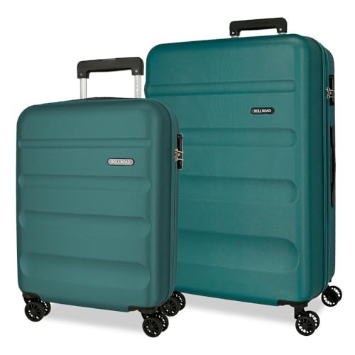Roll Road Flex Kofferset, Grün, 55/65 cm, starr, 5,8 kg, seitlicher Kombinationsverschluss, ABS, 5,8 kg, 91 l, Handgepäck, grün, Talla única, Koffer-Set Roll Road Flex Kofferset, Grün, 55/65 cm, starr, 5,8 kg, seitlicher Kombinationsverschluss, ABS, 5,8 kg, 91 l, Handgepäck, grün, Talla única, Koffer-Set von Roll Road