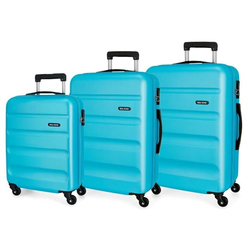 Roll Road Flex Kofferset Blau 55/65/75 cms Hartschalen ABS Kombinationsschloss 182L 4 Räder Handgepäck Roll Road Flex Kofferset Blau 55/65/75 cms Hartschalen ABS Kombinationsschloss 182L 4 Räder Handgepäck von Roll Road