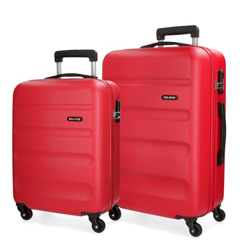 Roll Road Flex Kofferset Rot 55/65 cms Hartschalen ABS Kombinationsschloss 91L 4 Räder Handgepäck Roll Road Flex Kofferset Rot 55/65 cms Hartschalen ABS Kombinationsschloss 91L 4 Räder Handgepäck von Roll Road
