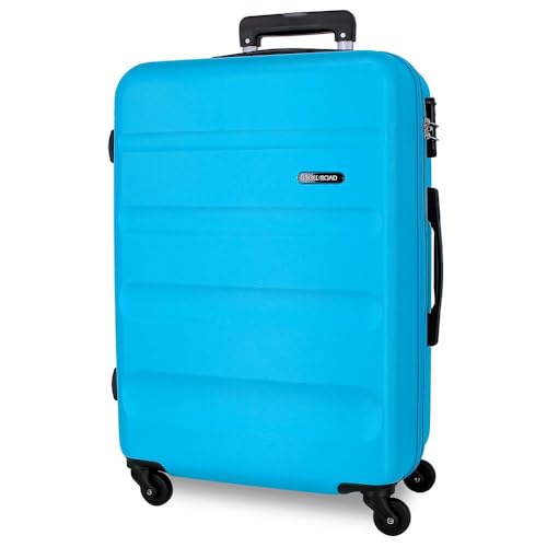 Roll Road Flex Mittlerer Koffer Blau 46x65x23 cms Hartschalen ABS Kombinationsschloss 56L 3,1Kgs 4 Räder von Roll Road