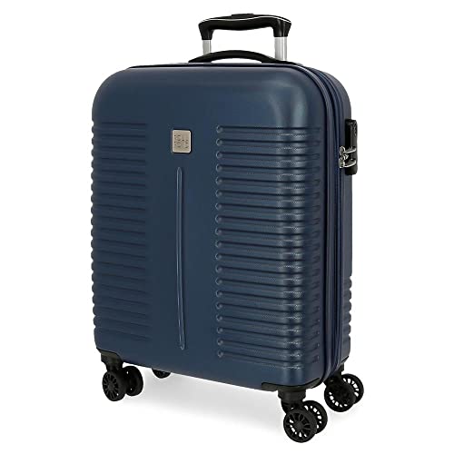 Roll Road India Kabinenkoffer Blau 40x55x20 cms Hartschalen ABS Kombinationsschloss 37L 2,5Kgs 4 Doppelräder Handgepäck von Roll Road