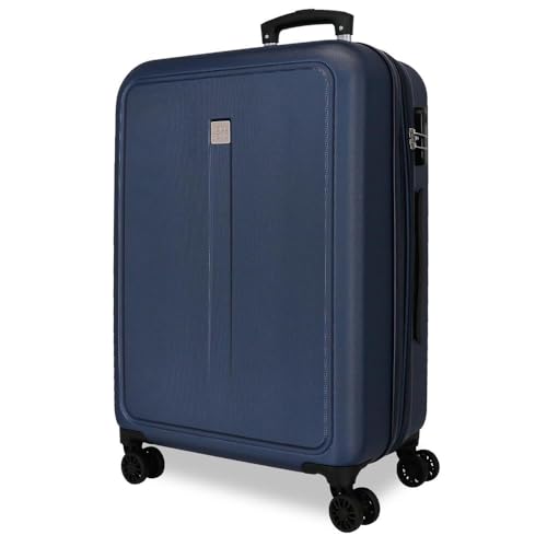 Roll Road Kambodscha, großer Koffer, blau, 52 x 75 x 30 cm, starr, ABS, seitlicher Kombinationsverschluss, 97 l, 4,76 kg, 4 Doppelrollen, blau, Großer Koffer von Roll Road