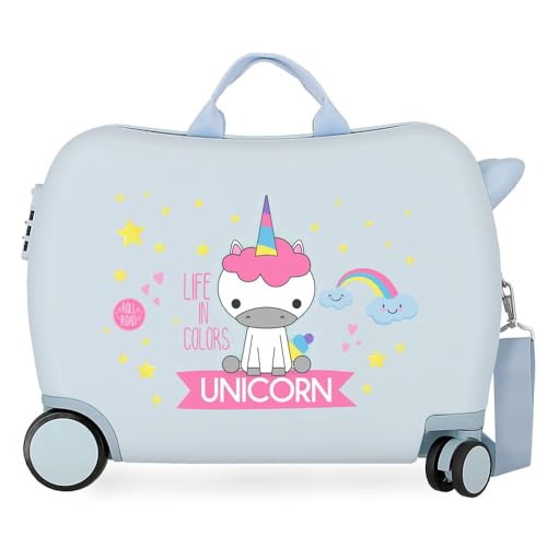 Roll Road Little Me Kinder-Koffer Blau 50x38x20 cms Hartschalen ABS Kombinationsschloss 34L 2,1Kgs 4 Räder Handgepäck Roll Road Little Me Kinder-Koffer Blau 50x38x20 cms Hartschalen ABS Kombinationsschloss 34L 2,1Kgs 4 Räder Handgepäck von Roll Road