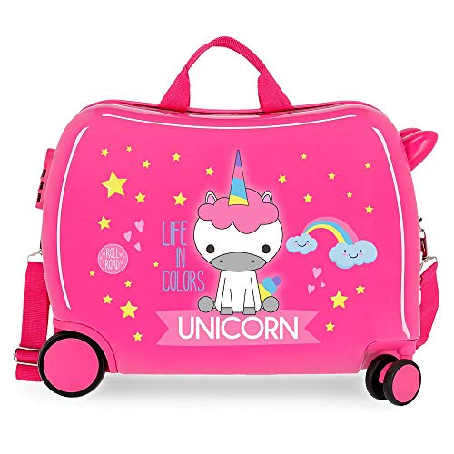 Roll Road Little Me Kinder-Koffer Rosa 50x38x20 cms Hartschalen ABS Kombinationsschloss 34L 2,1Kgs 4 Räder Handgepäck Roll Road Little Me Kinder-Koffer Rosa 50x38x20 cms Hartschalen ABS Kombinationsschloss 34L 2,1Kgs 4 Räder Handgepäck von Roll Road