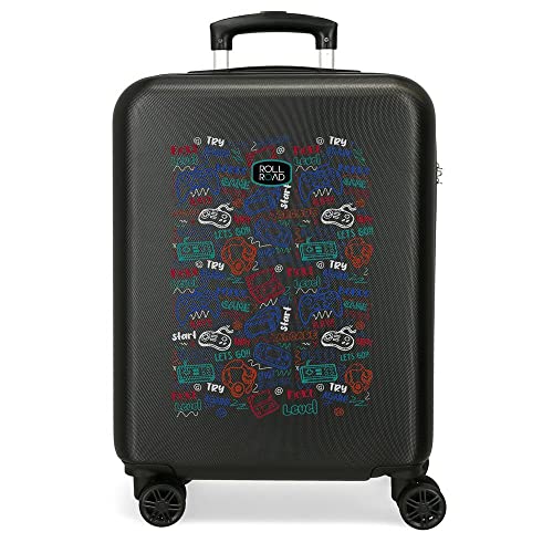 Roll Road Next Level Kabinenkoffer Schwarz 38 x 55 x 20 cm Starres ABS Seitliches Zahlenschloss 35 L 2 kg 4 Doppelräder Handgepäck Roll Road Next Level Kabinenkoffer Schwarz 38 x 55 x 20 cm Starres ABS Seitliches Zahlenschloss 35 L 2 kg 4 Doppelräder Handgepäck von Roll Road
