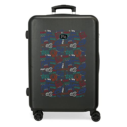 Roll Road Next Level Mittlerer Koffer Schwarz 46 x 65 x 23 cm Starres ABS Seitliches Kombinationsschloss 56 l 3 kg 4 Doppelräder Roll Road Next Level Mittlerer Koffer Schwarz 46 x 65 x 23 cm Starres ABS Seitliches Kombinationsschloss 56 l 3 kg 4 Doppelräder von Roll Road