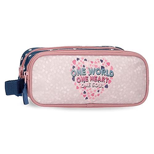 Roll Road One World Federmäppchen, doppelt, Rosa, 23 x 9 x 7 cm, Polyester, Rosa, Doppeltes Etui Roll Road One World Federmäppchen, doppelt, Rosa, 23 x 9 x 7 cm, Polyester, Rosa, Doppeltes Etui von Roll Road