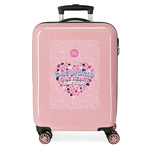 Roll Road One World Kabinentrolley, Rosa, 38 x 55 x 20 cm, Hartplastik, seitlicher Kombinationsverschluss, 34 l, 2 kg, 4 Räder, Handgepäck Roll Road One World Kabinentrolley, Rosa, 38 x 55 x 20 cm, Hartplastik, seitlicher Kombinationsverschluss, 34 l, 2 kg, 4 Räder, Handgepäck von Roll Road