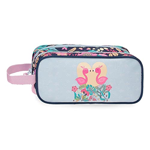 Roll Road Pelican Love Federmäppchen, doppelt, Blau, 22 x 10 x 7 cm, Polyester, blau, Doppeltes Etui Roll Road Pelican Love Federmäppchen, doppelt, Blau, 22 x 10 x 7 cm, Polyester, blau, Doppeltes Etui von Roll Road