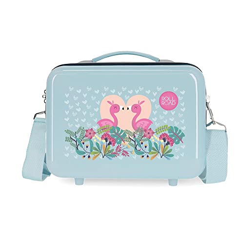 Roll Road Pelican Love Kulturbeutel, anpassbar, Blau, 29 x 21 x 15 cm, starr, ABS 9,14 l, 0,6 kg von Roll Road