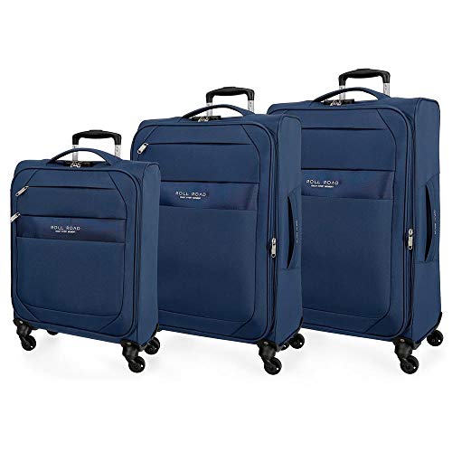 Roll Road Royce Kofferset Blau 55/66/76 cms Weich Polyester Kombinationsschloss 196L 4 Räder Handgepäck Roll Road Royce Kofferset Blau 55/66/76 cms Weich Polyester Kombinationsschloss 196L 4 Räder Handgepäck von Roll Road