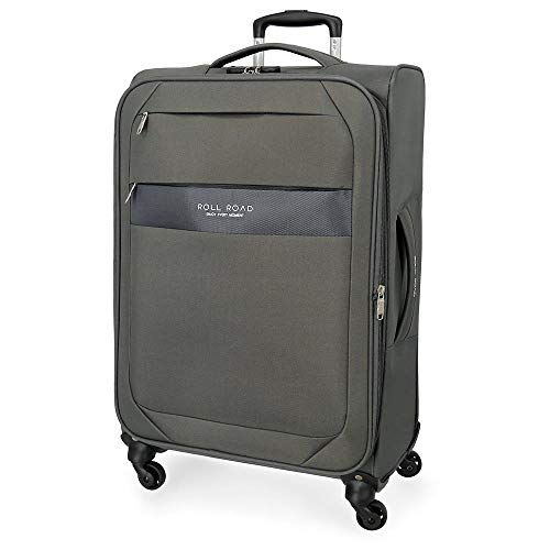 Roll Road Royce Mittlerer Koffer Grau 43x66x26 cms Weich Polyester Kombinationsschloss 64L 2,6Kgs 4 Räder Erweiterbar Roll Road Royce Mittlerer Koffer Grau 43x66x26 cms Weich Polyester Kombinationsschloss 64L 2,6Kgs 4 Räder Erweiterbar von Roll Road