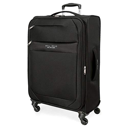 Roll Road Royce Mittlerer Koffer Schwarz 43x66x26 cms Weich Polyester Kombinationsschloss 64L 2,6Kgs 4 Räder Erweiterbar Roll Road Royce Mittlerer Koffer Schwarz 43x66x26 cms Weich Polyester Kombinationsschloss 64L 2,6Kgs 4 Räder Erweiterbar von Roll Road