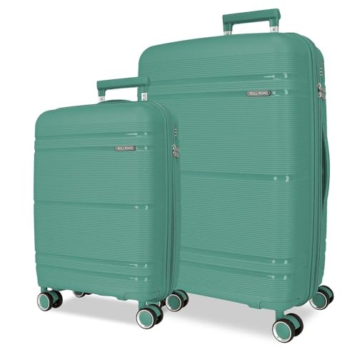 Roll Road Universe Kofferset, Grün, 55/65 cm, starr, 5,6 kg, TSA-Verschluss, Polypropylen, 5,6 kg, 102 l, Handgepäck, grün, Talla única, Koffer-Set Roll Road Universe Kofferset, Grün, 55/65 cm, starr, 5,6 kg, TSA-Verschluss, Polypropylen, 5,6 kg, 102 l, Handgepäck, grün, Talla única, Koffer-Set von Roll Road