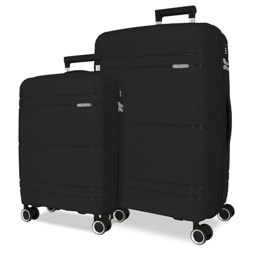 Roll Road Universe Kofferset, Schwarz, 55/65 cm, starr, 5,6 kg, TSA-Verschluss, Polypropylen, 5,6 kg, 102 l, Handgepäck, Schwarz, Talla única, Koffer-Set Roll Road Universe Kofferset, Schwarz, 55/65 cm, starr, 5,6 kg, TSA-Verschluss, Polypropylen, 5,6 kg, 102 l, Handgepäck, Schwarz, Talla única, Koffer-Set von Roll Road