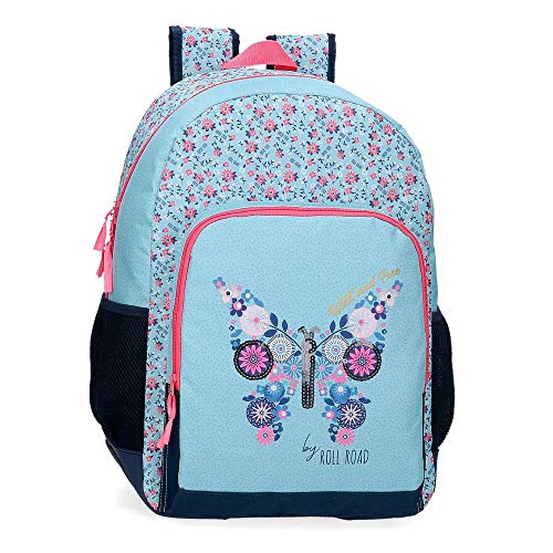 Roll Road Wild and Free Schul-Rucksack Mehrfarbig 33x46x17 cms Polyester 25.81L von Roll Road