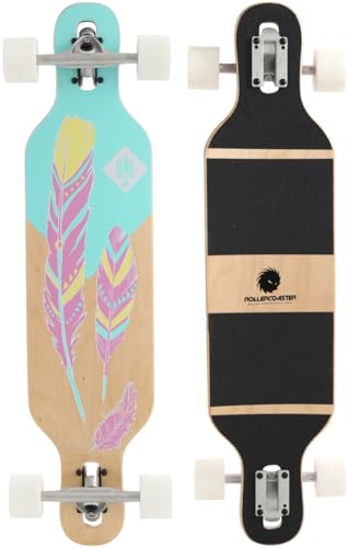 RollerCoaster Longboards Drop-Through The ONE Edition: Feathers, Palms, Stripes (Feathers) von RollerCoaster