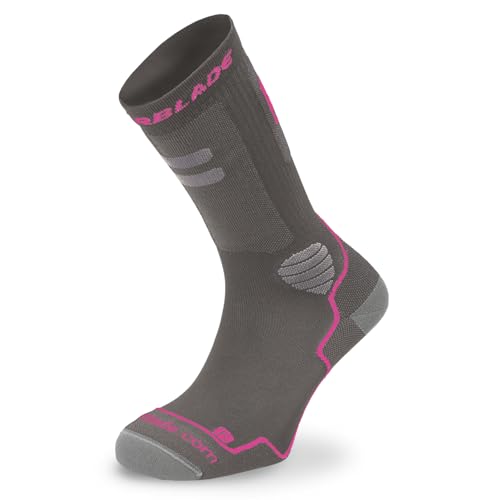 Rollerblade Damen High Performance Socken, Dark Grey Pink, S EU Rollerblade Damen High Performance Socken, Dark Grey Pink, S EU von Rollerblade