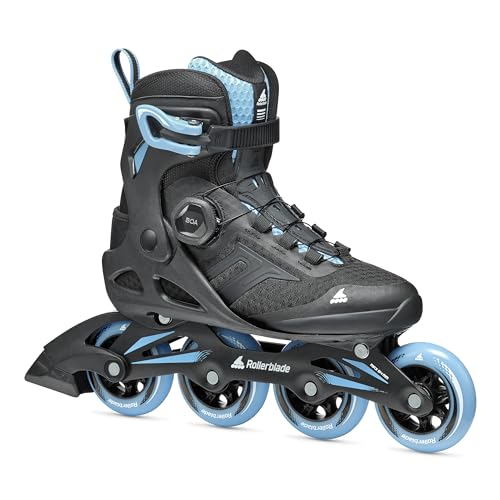 Rollerblade MACROBLADE 84 BOA W, Damen Inline Skates, bequemer Freizeit Inliner, Schwarz/Pulverblau, Gr. 36.5/37 von Rollerblade