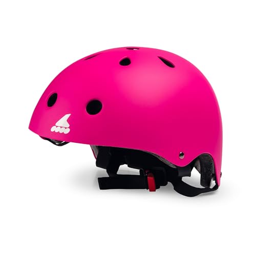 Rollerblade RB JR Helmet (CE), Inline Skate Helm für Mädchen, Kinder, Schutzausrüstung für Skateboard, Scooter & Bike, Pink, M (54-58) von Rollerblade