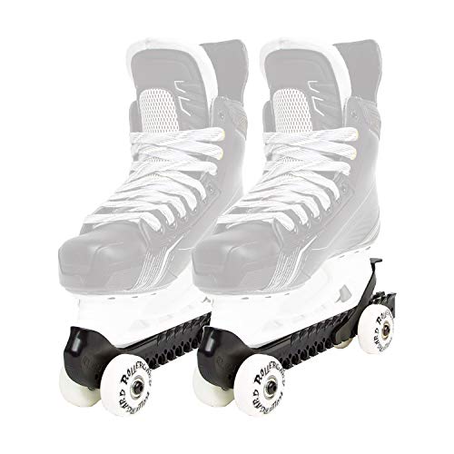 RollerGard Kufenschoner mit Rollen - Kufenschoner für Eishockey- & Schlittschuhe I Eishockeyschlittschuh-Schutz I Kufenzubehör I Schwarz - One Size RollerGard Kufenschoner mit Rollen - Kufenschoner für Eishockey- & Schlittschuhe I Eishockeyschlittschuh-Schutz I Kufenzubehör I Schwarz - One Size von Rollergard