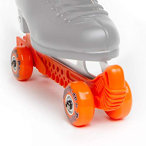 Rollergard Kufenschoner mit Rollen für Eiskunstlauf orange von Rollergard