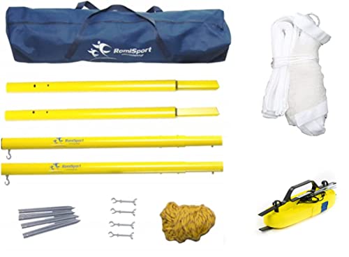 Romi Sport Badminton komplettes Netz + Pfosten + Feldmarkierung Courtline einstellbar max. 6,15 x 13,4 m, Rasen Sand Set für den Freizeitgebrauch für den Garten Romi Sport Badminton komplettes Netz + Pfosten + Feldmarkierung Courtline einstellbar max. 6,15 x 13,4 m, Rasen Sand Set für den Freizeitgebrauch für den Garten von RomiSport