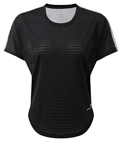 Ronhill Damen Life Agile S/S Tee T-Shirt, Damen, S/S Tee, RH-005517, Schwarz/Weiß, 36 von Ronhill