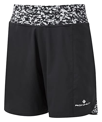 Ronhill Damen-Shorts, ungefüttert, 17,8 cm, Damen, Shorts, RH-005240, Schwarz/Mono Pilz, 38 von Ronhill