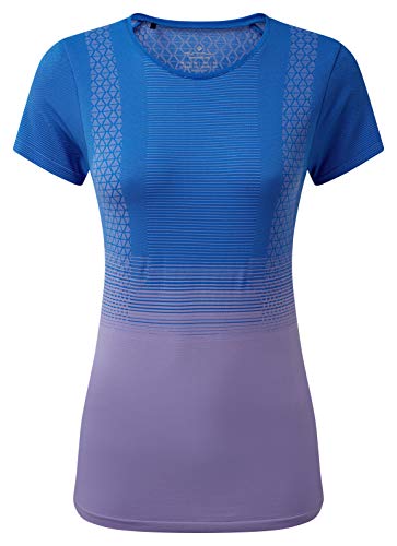 Ronhill Damen Tech Marathon S/T-Shirt, Azurit/Lila, 42-44 von Ronhill