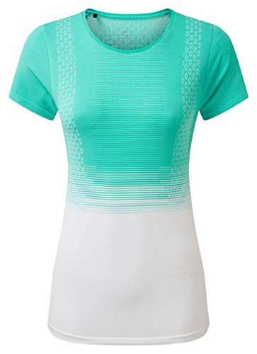 Ronhill Damen Tech Marathon S/Tee, Grrecgreen/BrWhite, 14-16 von Ronhill