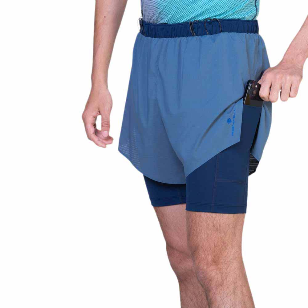 Ronhill Tech Race Twin Shorts Blau L Mann Ronhill Tech Race Twin Shorts Blau L Mann von Ronhill