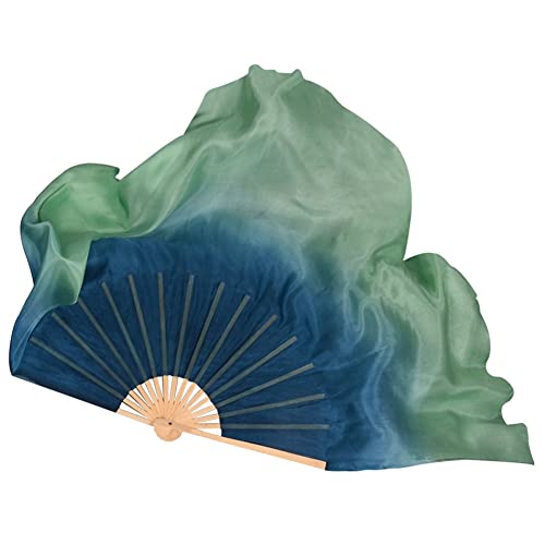 Ronlok 2 STÜCKE Erwachsene Klassischer Tanzfächerschleier 100% Echtseide Tänzer Performance Requisiten Flowy Hand Dye Faltbarer Tanzfächer Grün Ronlok 2 STÜCKE Erwachsene Klassischer Tanzfächerschleier 100% Echtseide Tänzer Performance Requisiten Flowy Hand Dye Faltbarer Tanzfächer Grün von Ronlok