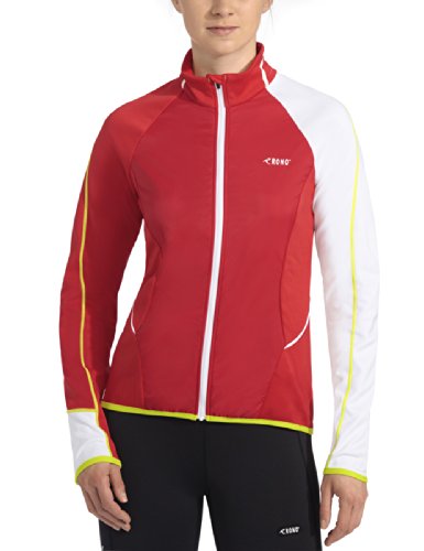 Rono Damen Langarm Top Shirt Keepwarm Nordwind, Fiery Red/White, XL Rono Damen Langarm Top Shirt Keepwarm Nordwind, Fiery Red/White, XL von Rono