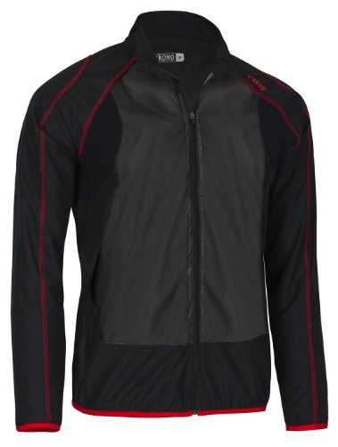 Rono Herren Laufjacke Light Hybrid, Black, S Rono Herren Laufjacke Light Hybrid, Black, S von Rono
