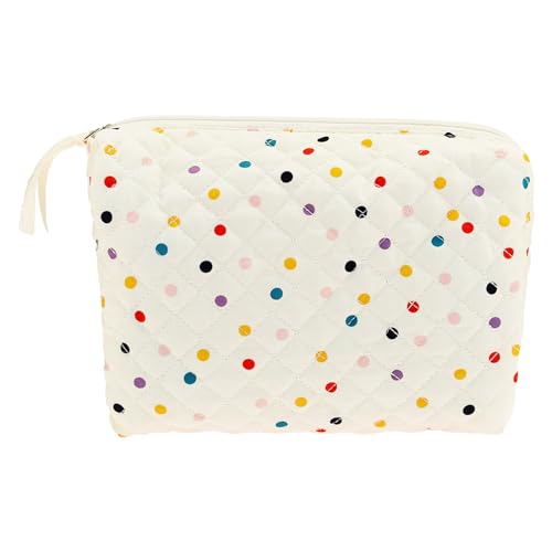 Ronoza Makeup Bag,Bunte Tupfen Kosmetiktasche,Make up Bag,Bunte Tupfen Cosmetic Bag,Kulturtasche Kulturbeutel Damen Reise,Make up Tasche Klein,Beauty Bag,Kosmetiktasche Damen,Schminktasche Klein von Ronoza